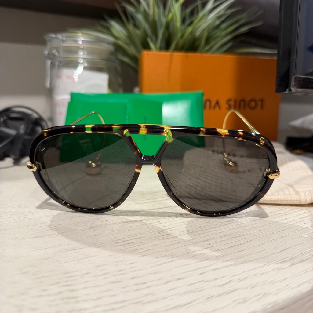 Bottega Veneta Gold Sunglasses
